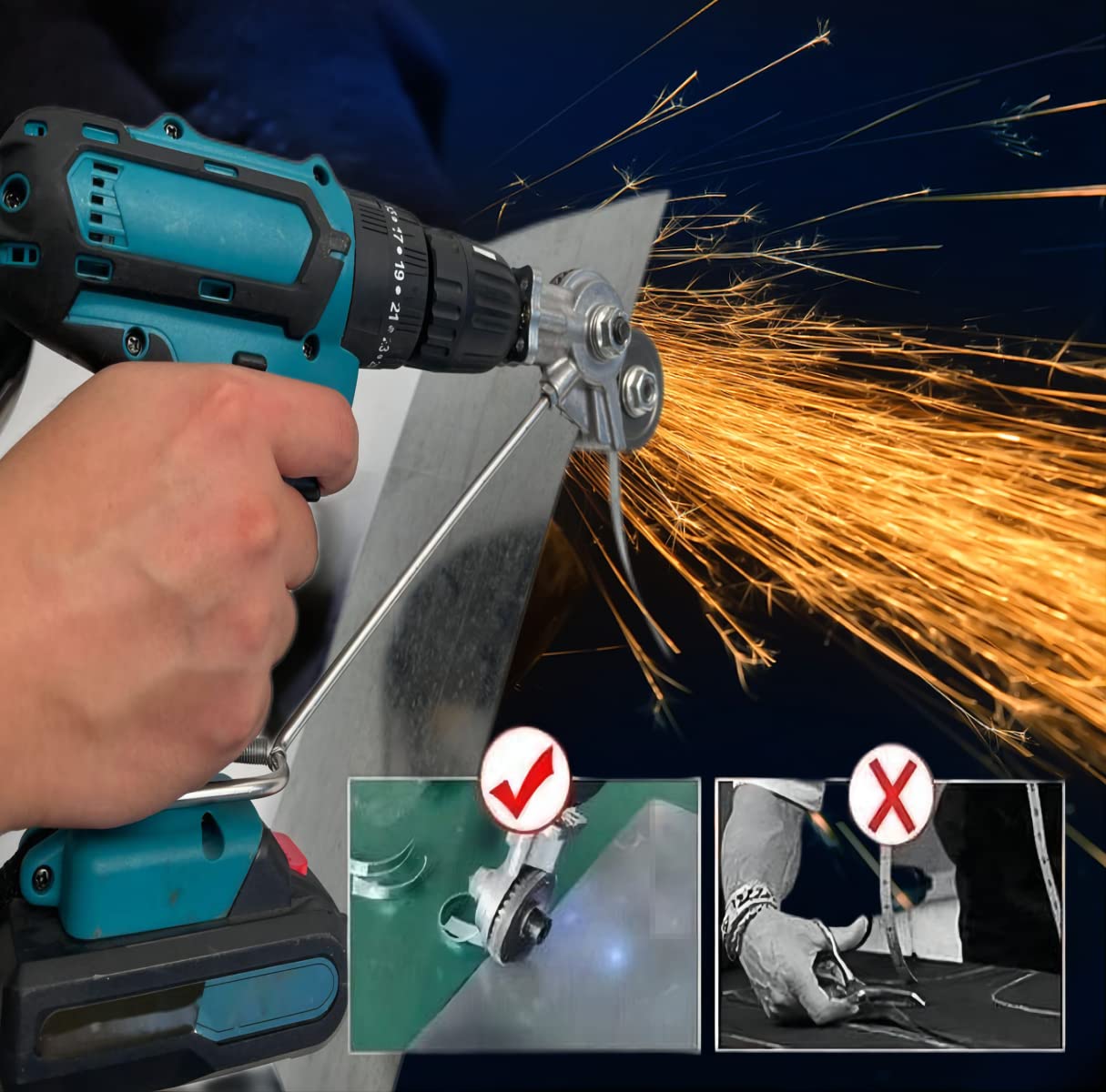 Electric Drill Plate Cutter Set