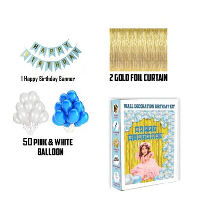 Wall Decoration Birthday Kit - Blue