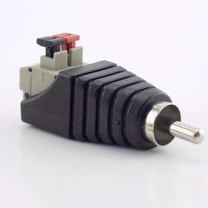 Speaker Wire To Audio Male RCA Connector Adapter