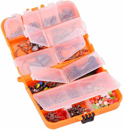 257 pcs / set Complete Fishing Kit with Hooks Sinkers Lures for Carp Ice Winter
