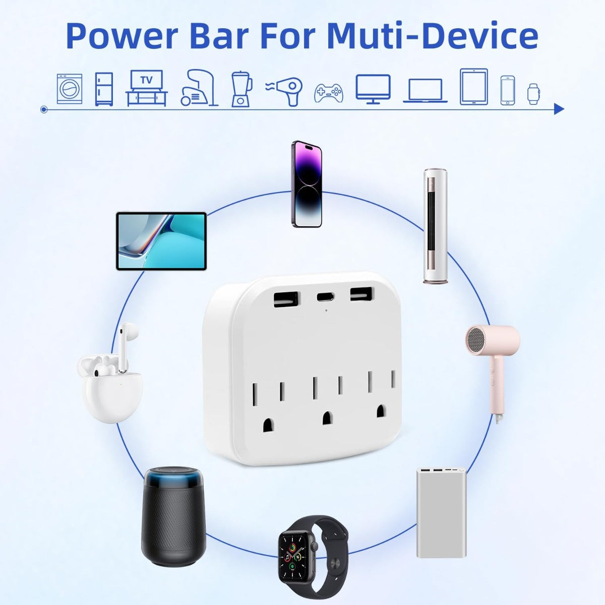 1pc Cruise Power Strip