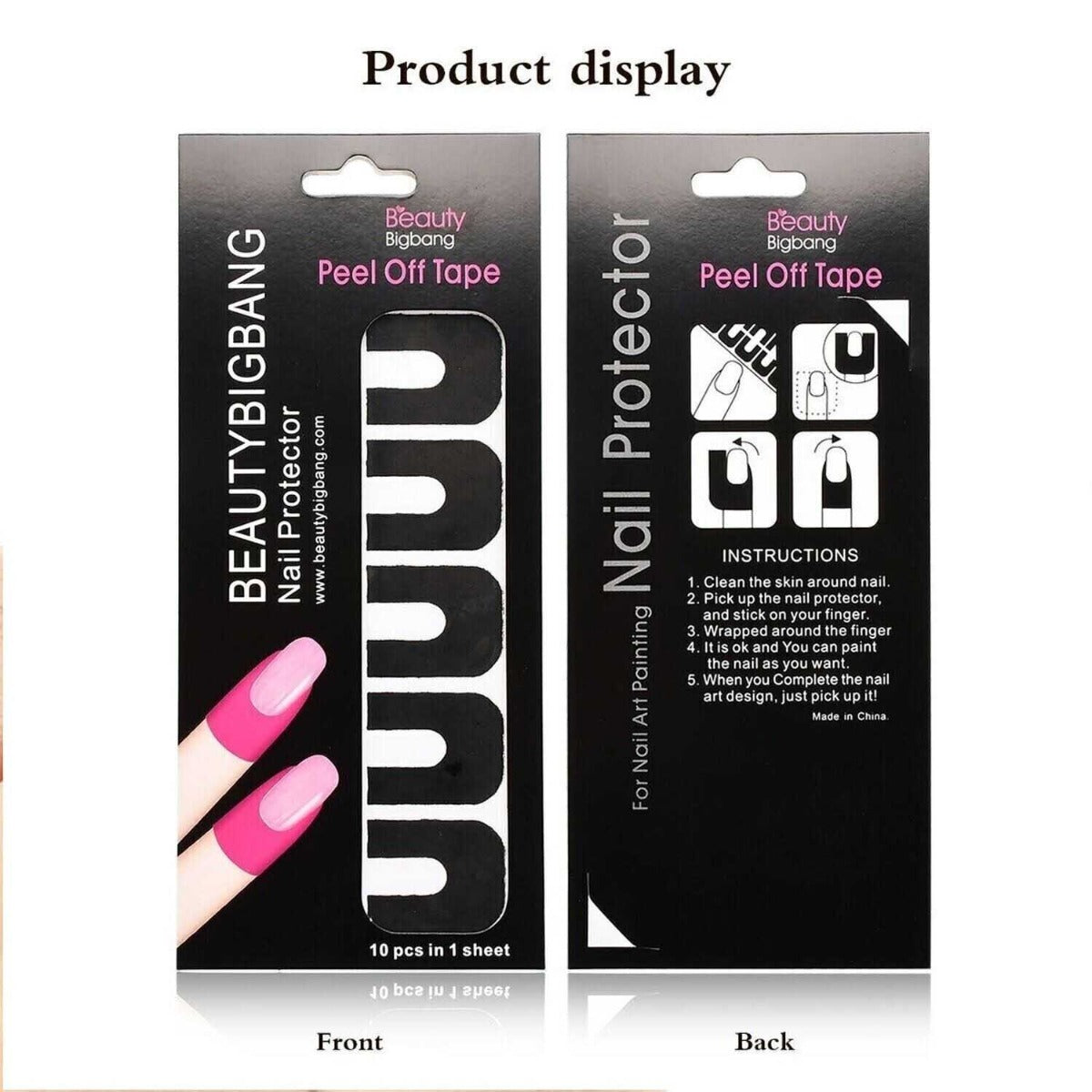 Nail Protector Peel Off Tape -Black