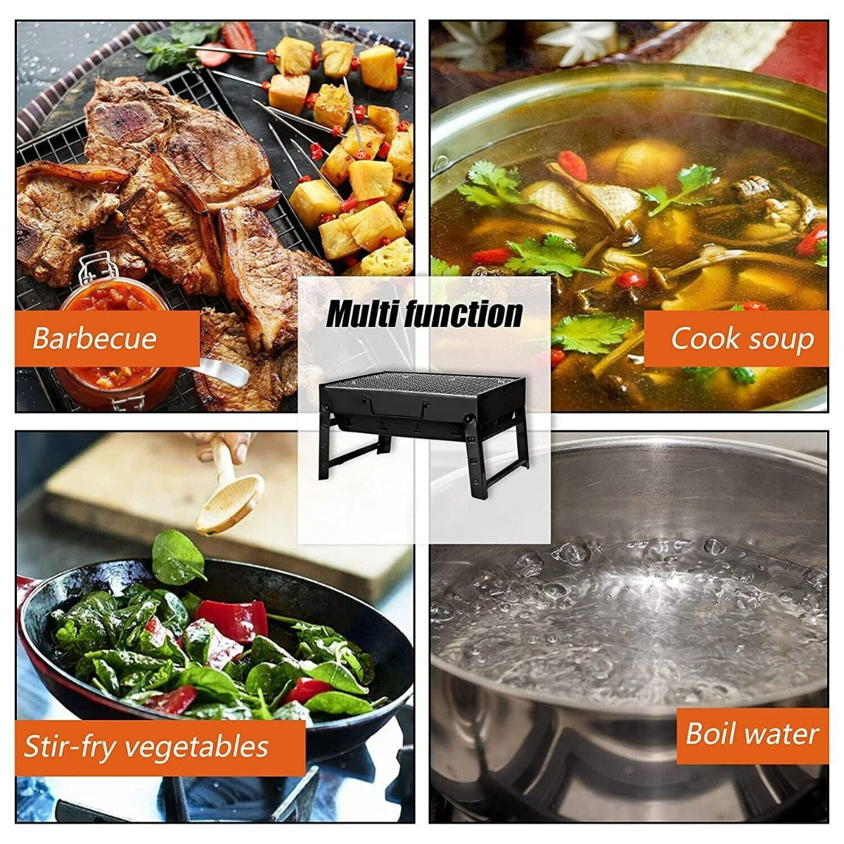 Portable BBQ Barbecue Grill Set