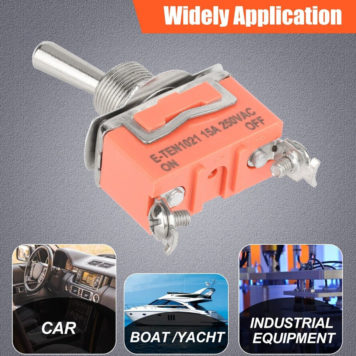 5 PCS Toggle Switch 12V ON OFF ON Car Flick Dash