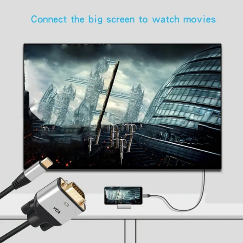 USB Type-C To VGA Cable
