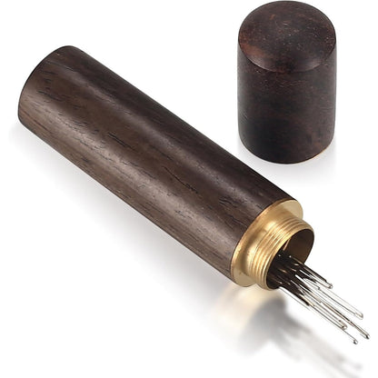Portable Wooden Toothpick Holder,Sewing Needle Holder,Needle Storage Cylinder