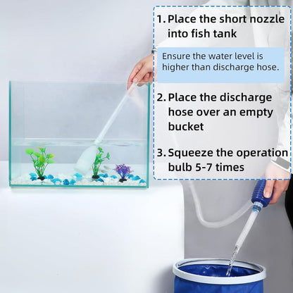 Aquarium Siphon Fish Tank Syphon Vacuum Cleaner