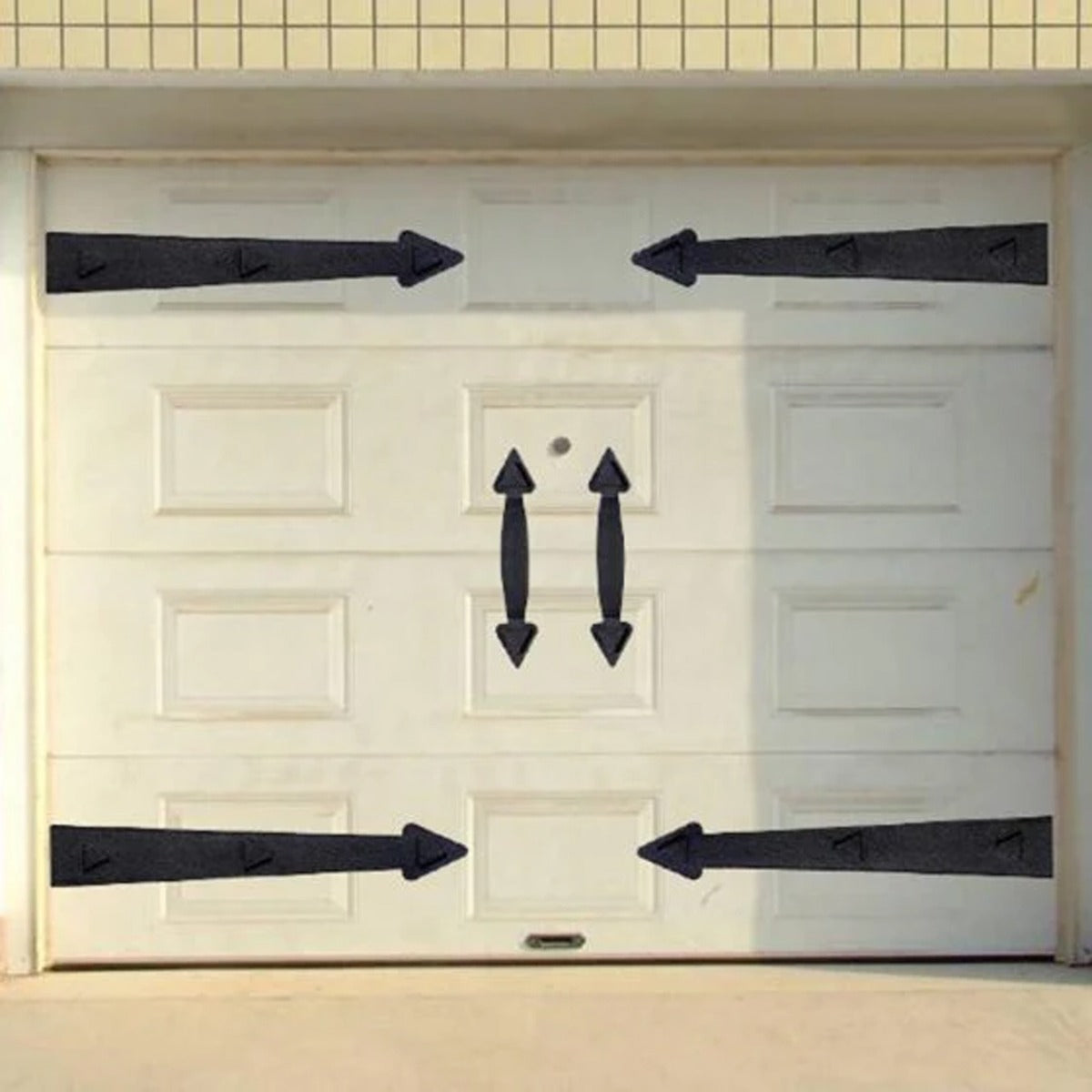Decorative Garage Door Hinge and Handle Set - 6pc/set