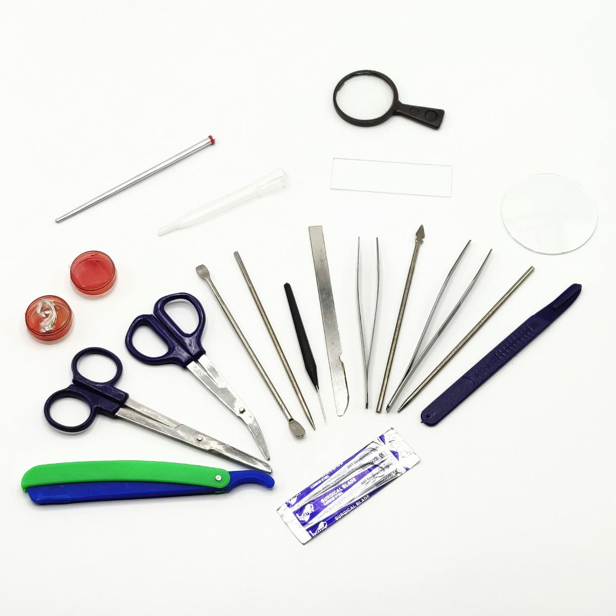 Scholar Dissection Instruments Stainless Steel Geometry Box Set – 19 Pcs Multicolor Kit for Students