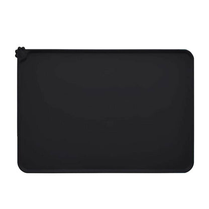 Pet Waterproof Silicon Mat-Black-48x30cm