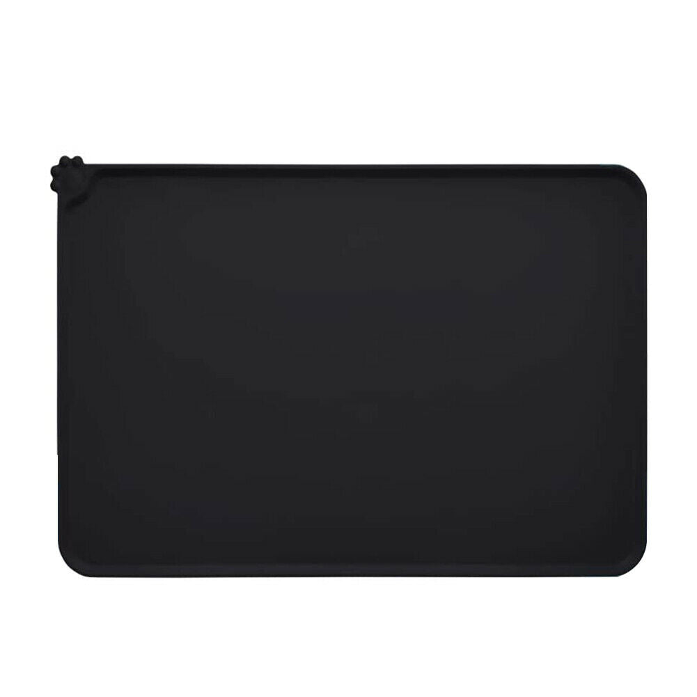Pet Waterproof Silicon Mat-Black-54x38cm