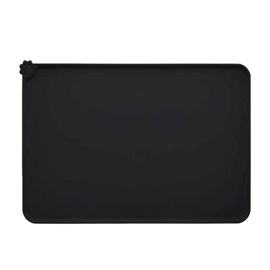 Pet Waterproof Silicon Mat-Black-54x38cm