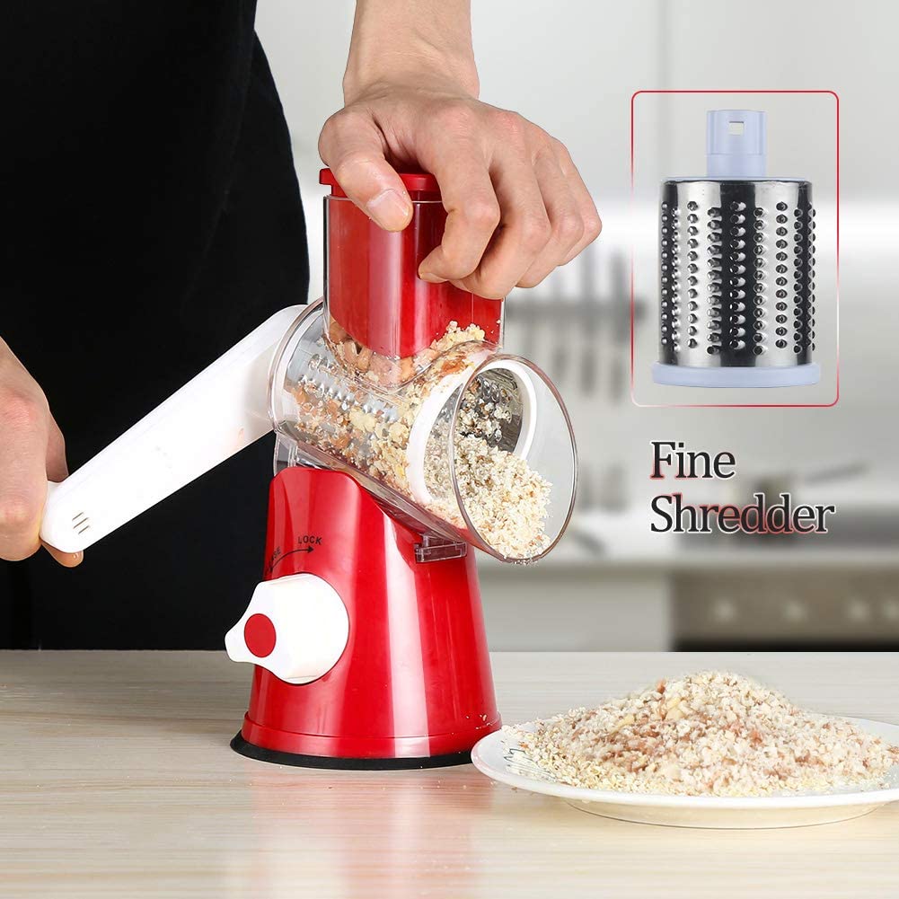 3-in-1 Vegetable Shredder-Red
