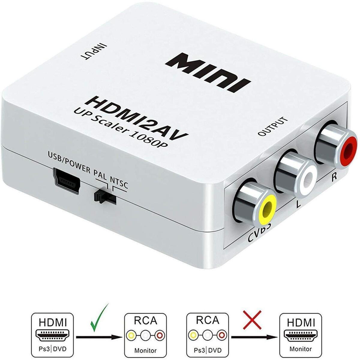 HDTV to AV/RCA Adapter Converter 1080P