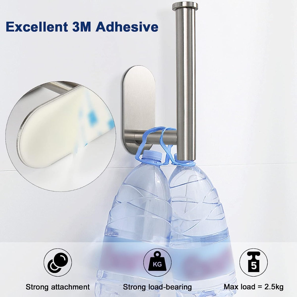 Self-Adhesive Stainless Steel Toilet Paper Roll Holder