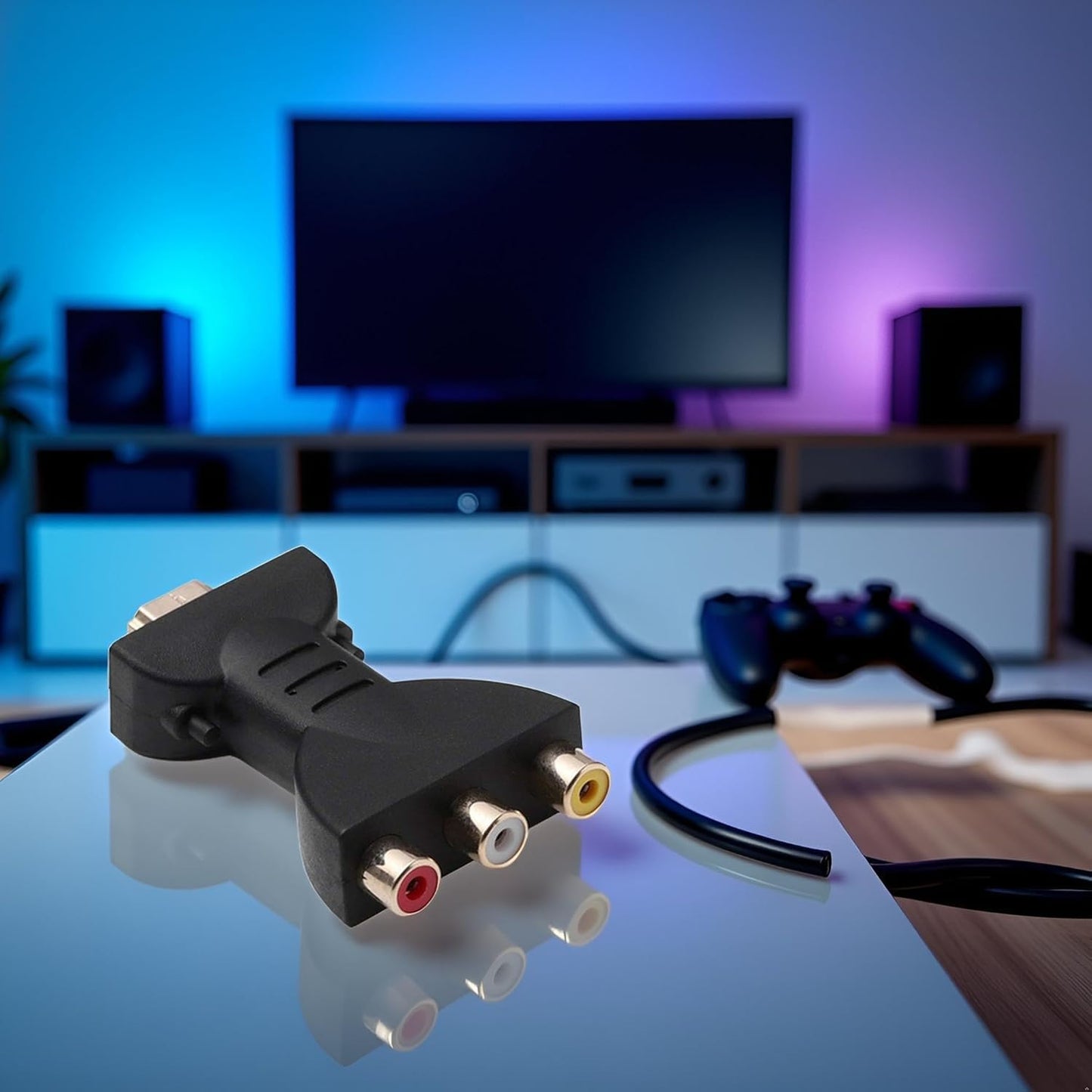 HDTV Male to 3 RCA Female Composite Adapter Cable