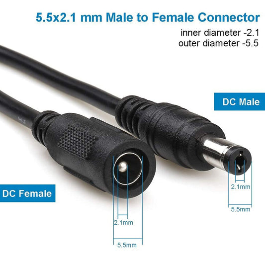DC 12V Power Extension Cable - 5 Meter