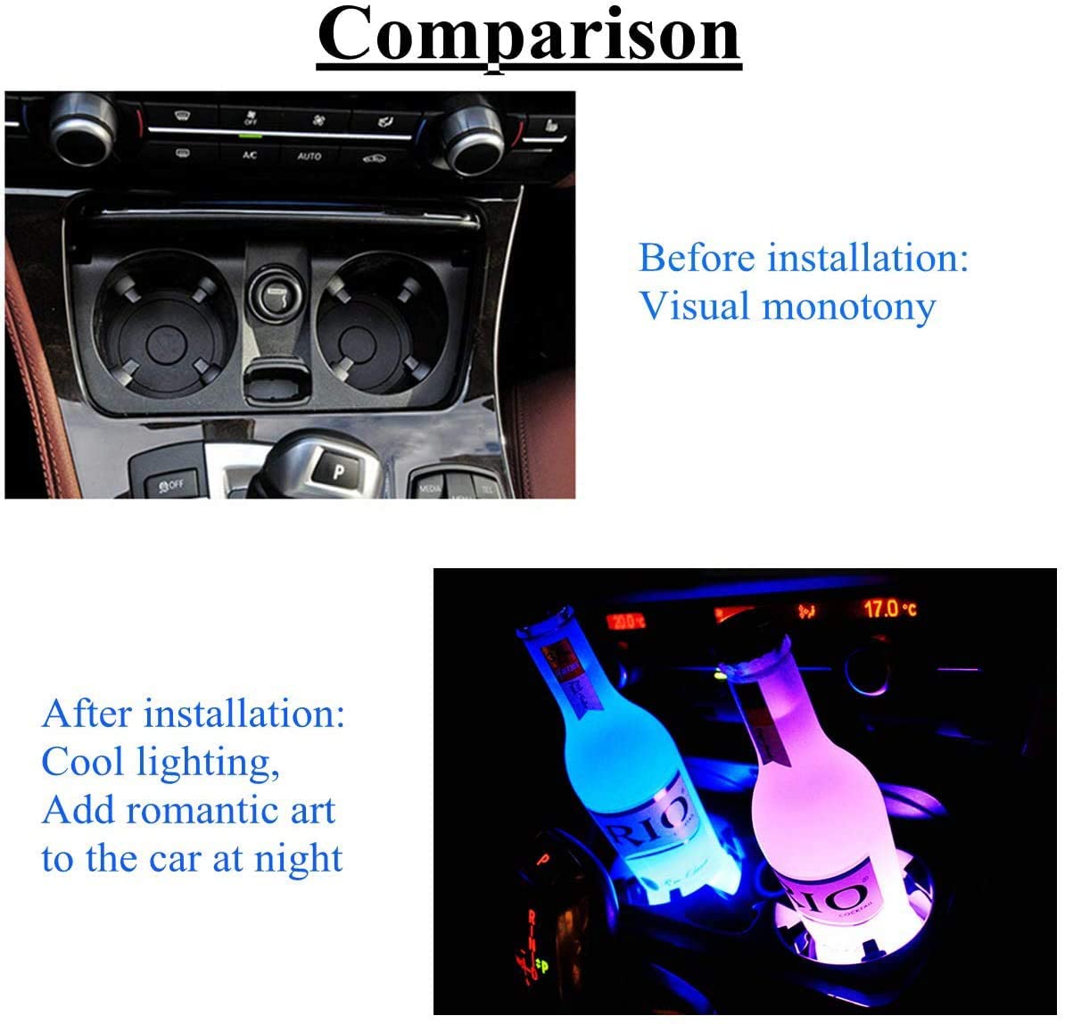 Led Cup Holder RGB Lights