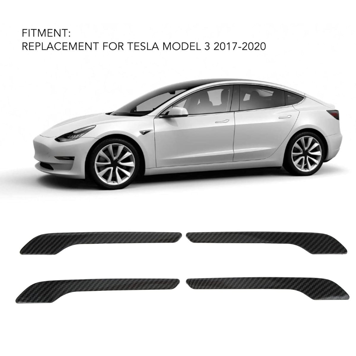 Carbon Fiber Door Silicone Sticker