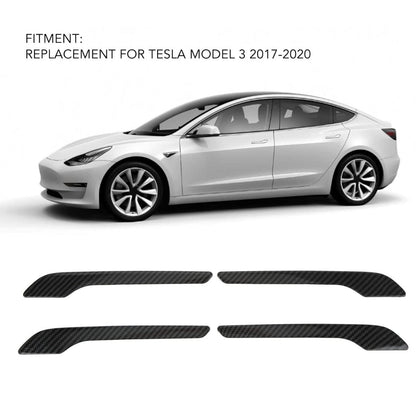 Carbon Fiber Door Silicone Sticker
