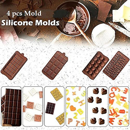 5Pcs Silicone Chocolate Molds