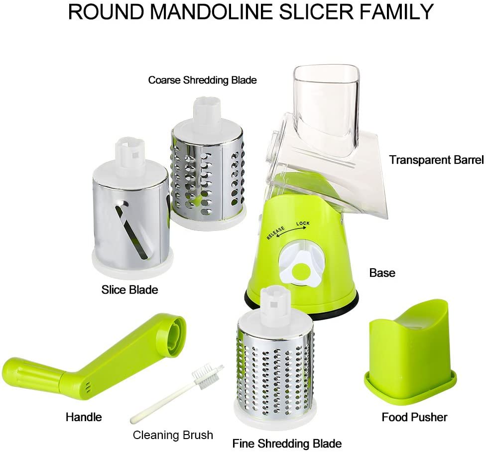 3-in-1 Vegetable Shredder-Green