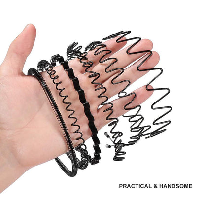 6 pieces Non-Slip Metal Headbands