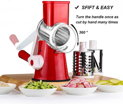 3-in-1 Vegetable Shredder-Red