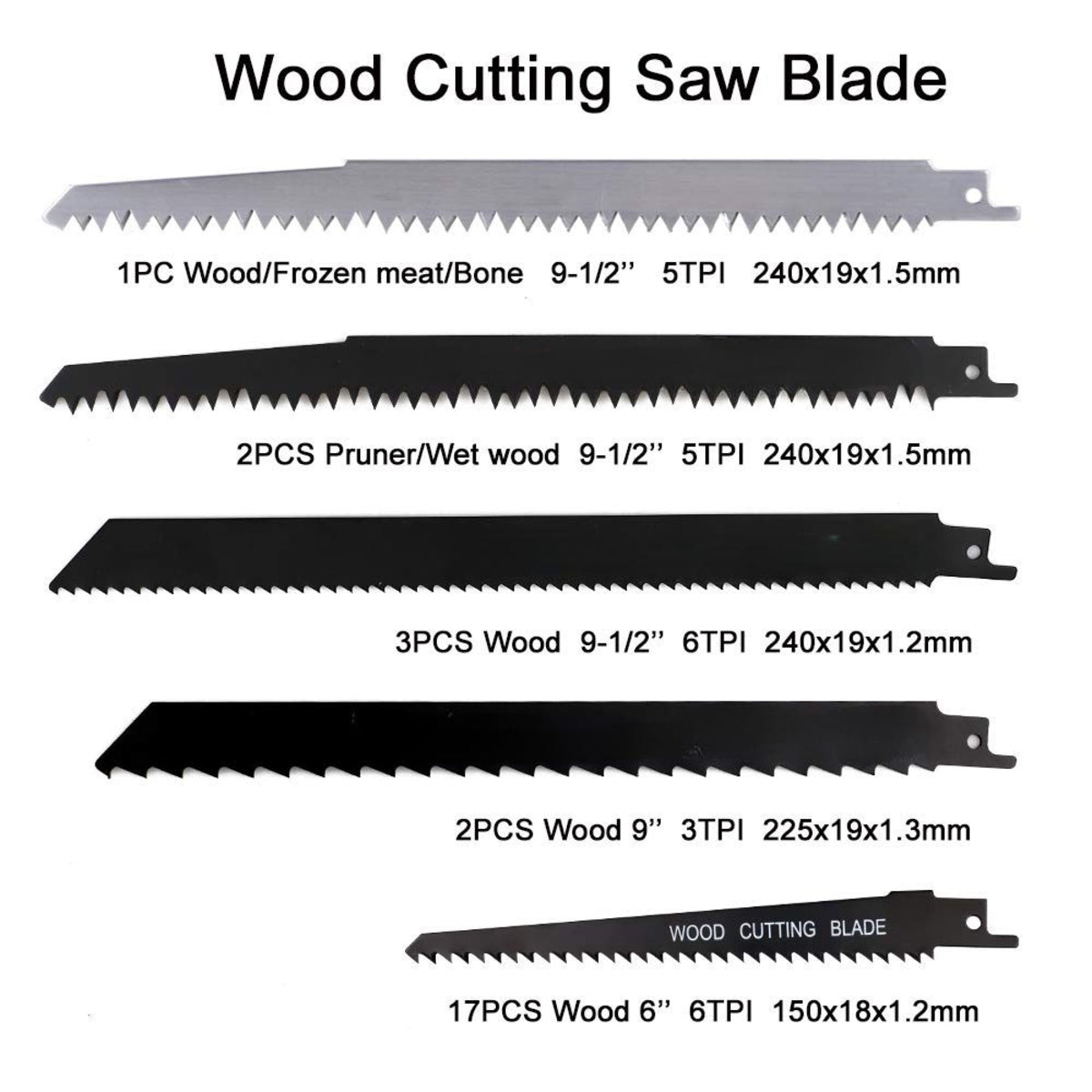 35pcs Wood Reciprocating Saw Blade Set