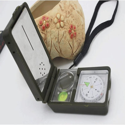 10-in-1 Tactical Survival Tool With Compass Whistle