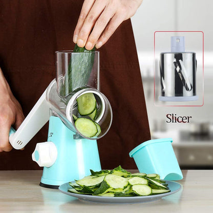 3-in-1 Vegetable Shredder-Blue