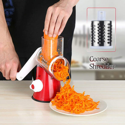 3-in-1 Vegetable Shredder-Red