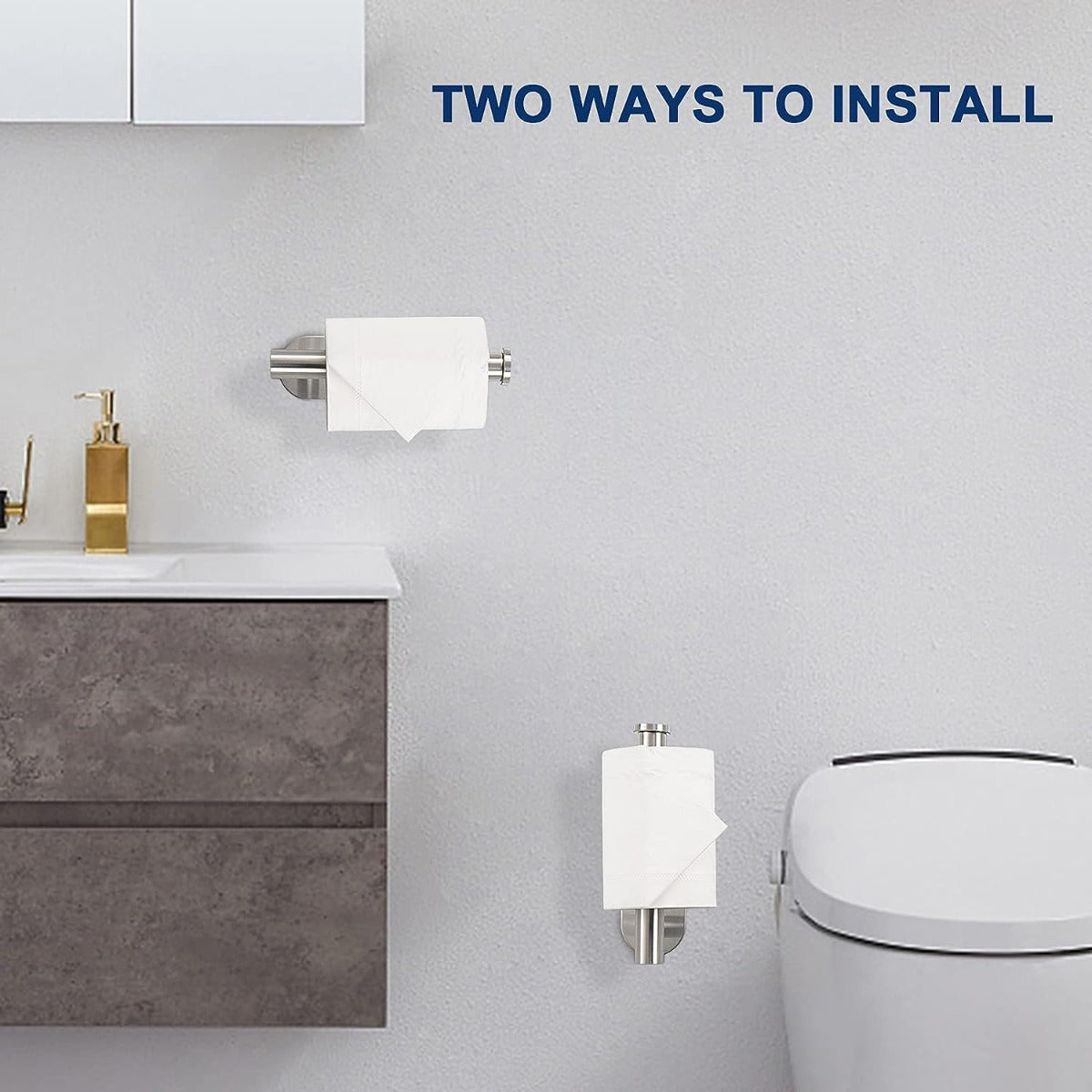 Self-Adhesive Stainless Steel Toilet Paper Roll Holder