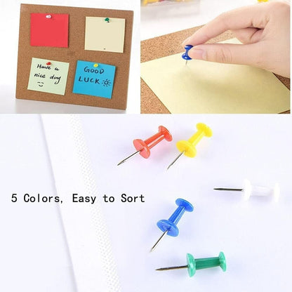 Binder Clips, Paper Clips, Push Pins, T pins