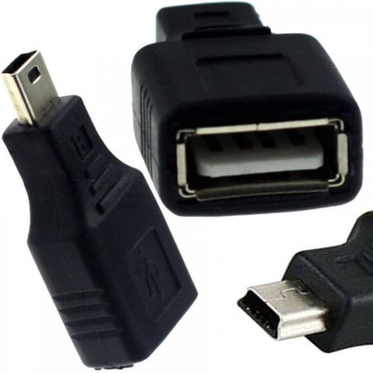 USB 2.0 Type A Female to Mini USB 5-Pin Type B Male Adapter
