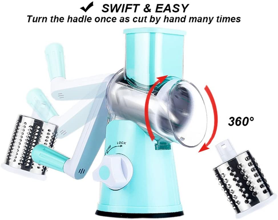 3-in-1 Vegetable Shredder-Blue