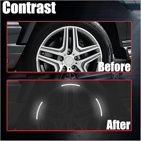 20 pcs Tire Rim Reflective Stickers