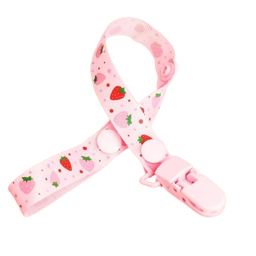 baby clip pacifier holder-Pink