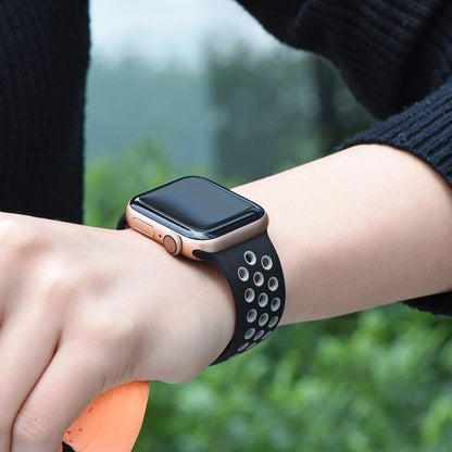 Smart Watch Silicon Band 38 MM / 42 MM-Black &amp;amp; Grey-42mm