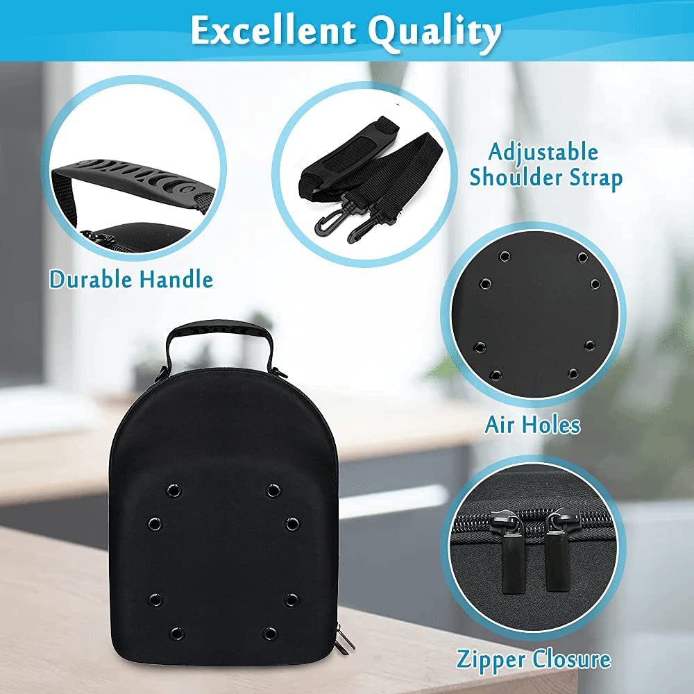 1pc High Capacity Baseball Cap Travel Case with Carry Handle and Shoulder Strap