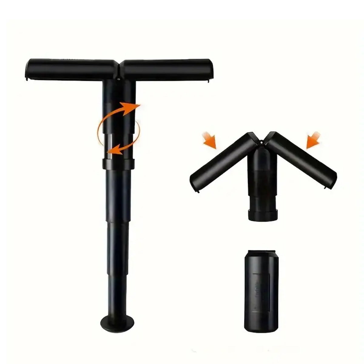 1pc Multi-functional Black Walking Stick