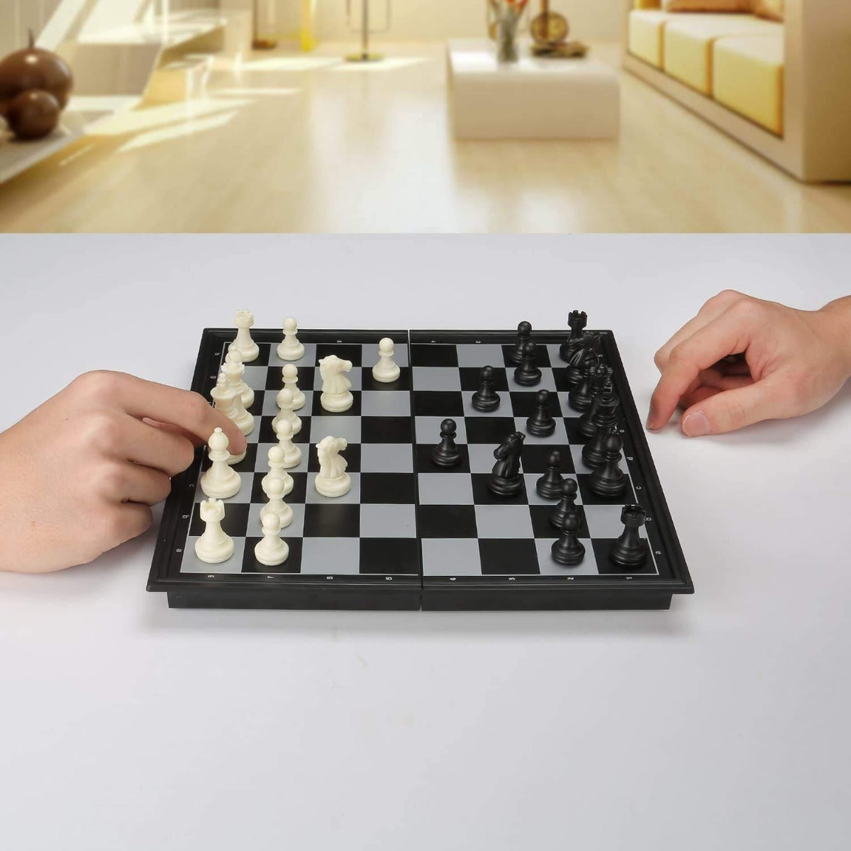 Black White Magnetic Chess Set
