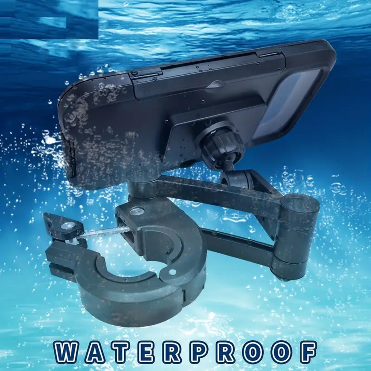"Secure Your Phone While Riding: 360° Rotatable Adjustable Waterproof Motorcycle Bicycle Phone Holder "