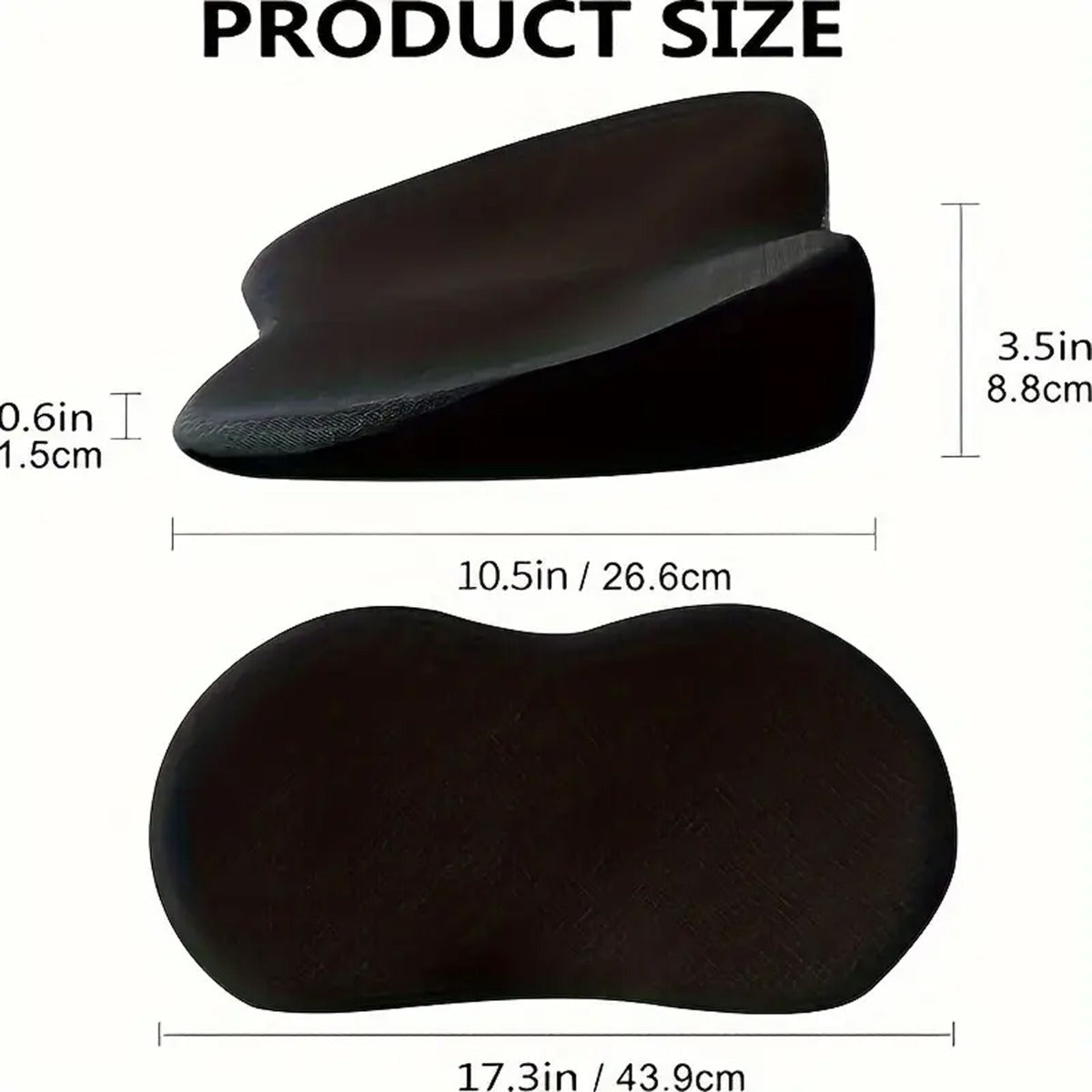 "Memory Foam Car Seat Cushion, Suitable For Long-distance Car Driver Seats BLACK "