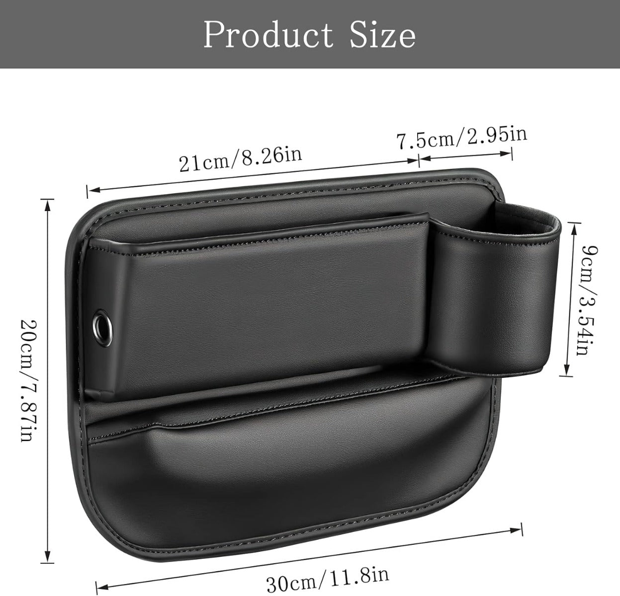 2pcs Leather Car Seat Gap Filler