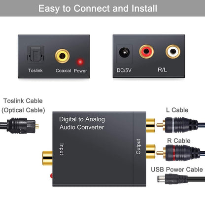 Digital to Analog Audio Converter Adapter