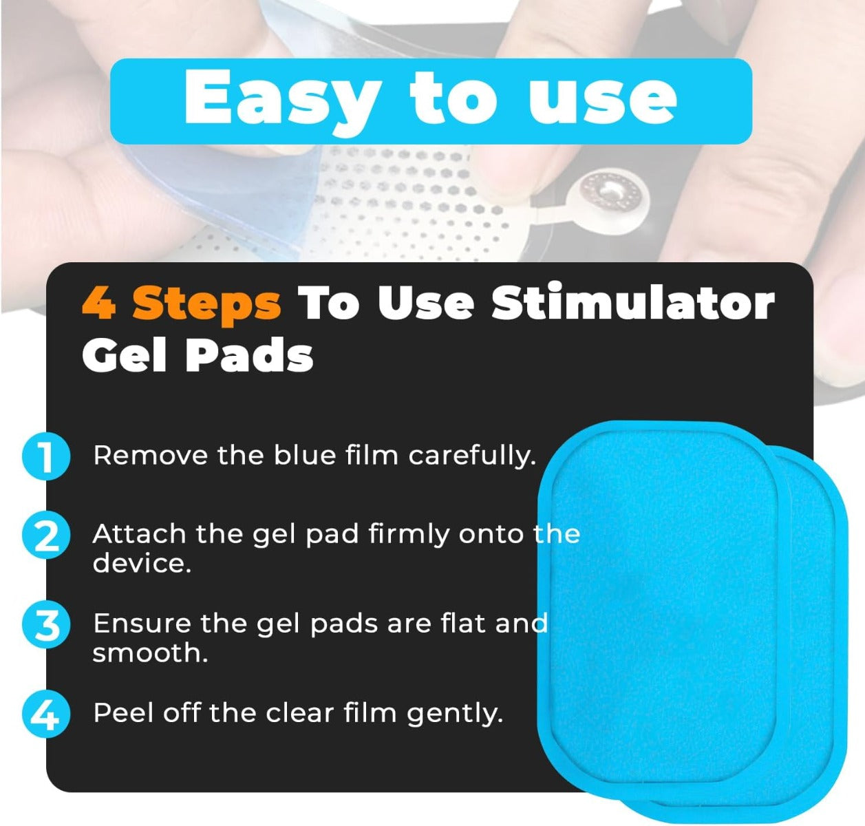 2 PCS Abdominal Gel Pads For Muscle Stimulation