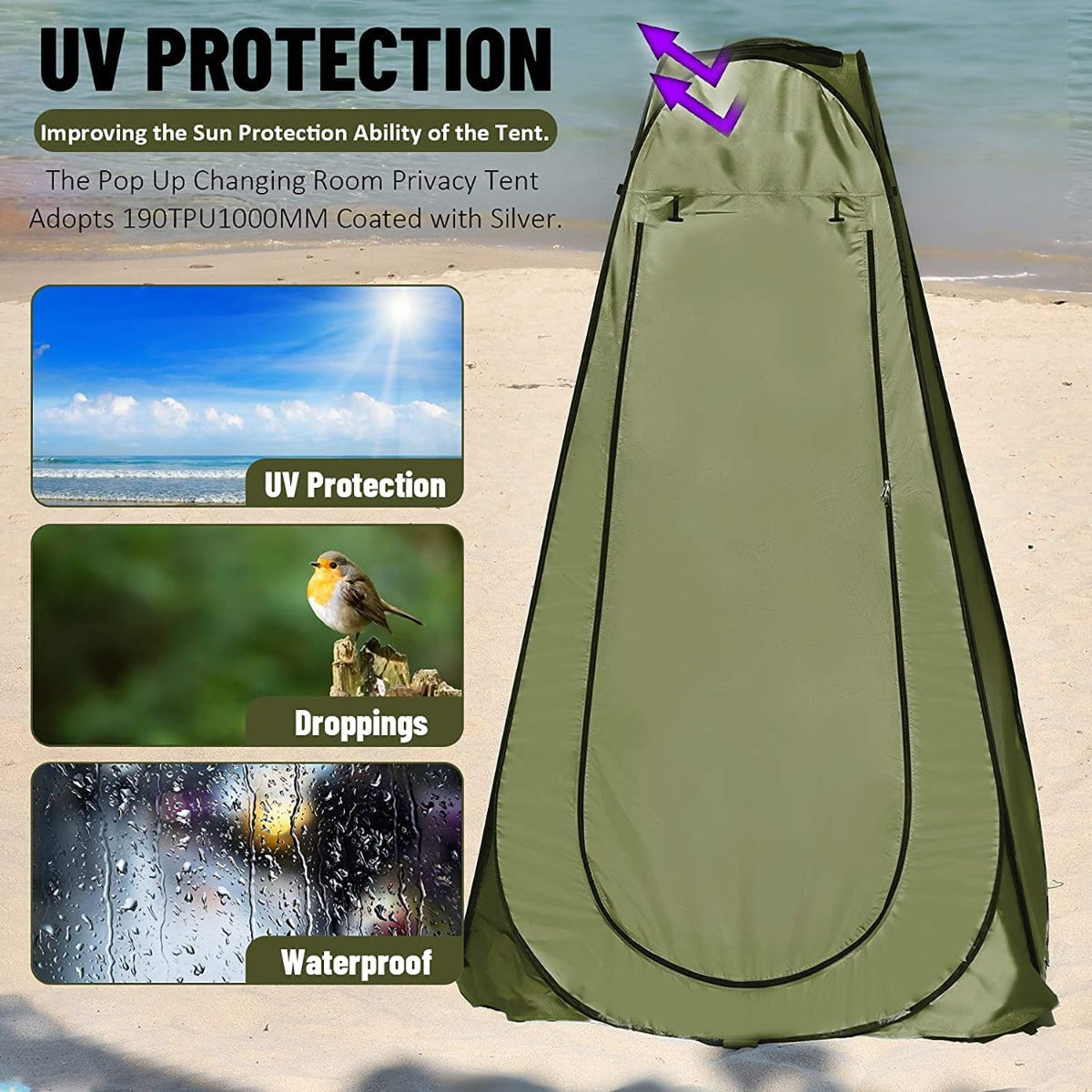 Pop up Shower Camping Tent Shelter