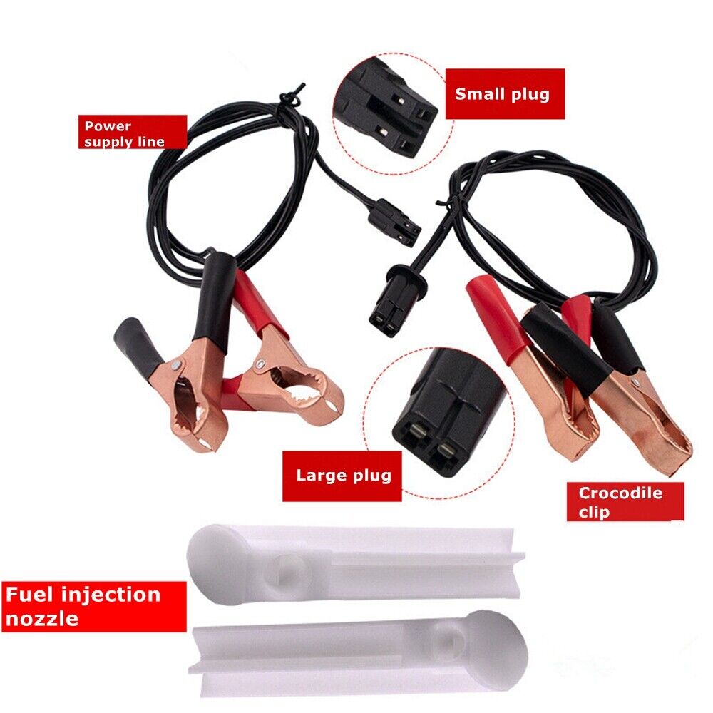 Universal Fuel Injector Flush Cleaner Adapter DIY Kit Car Cleaning Tool + Nozzle