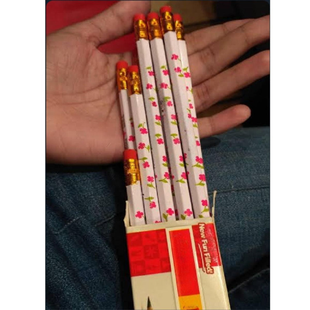 Flora Classic Dark Smooth Pencils with Free Sharpener and Scale